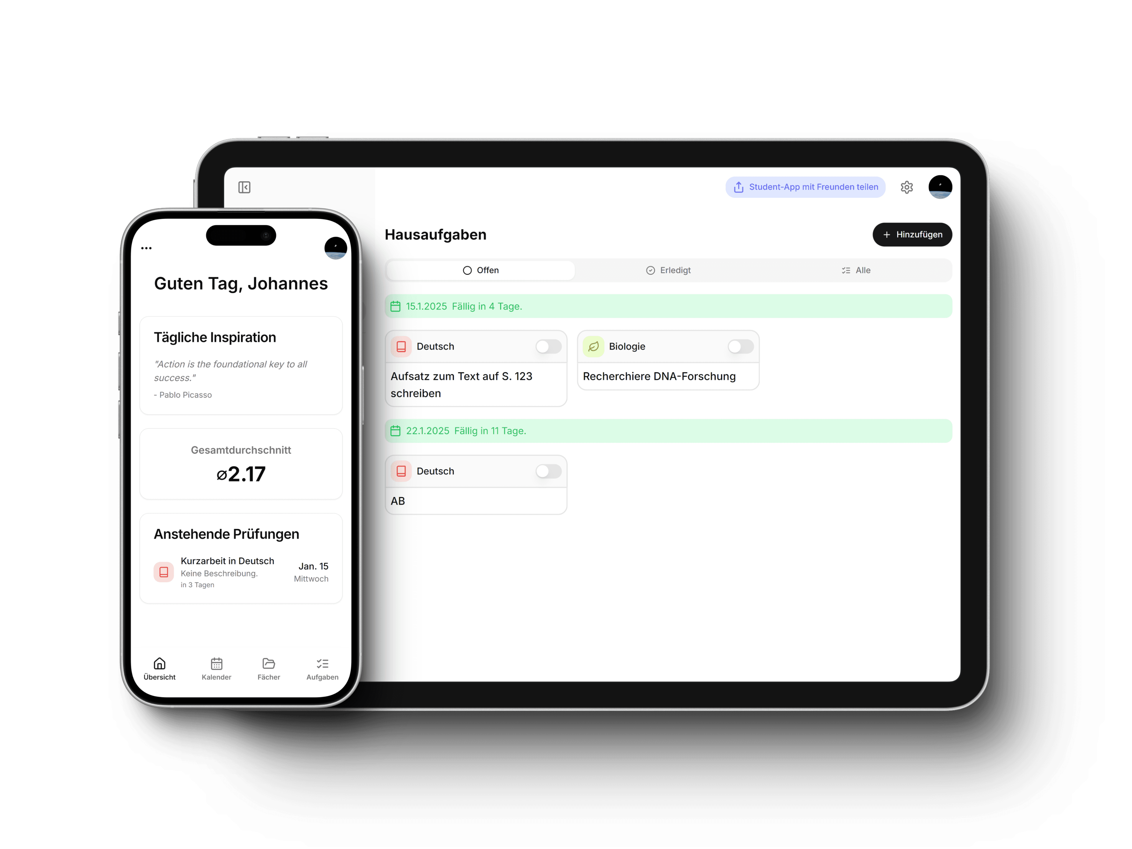 Studentapp auf iPhone und iPad